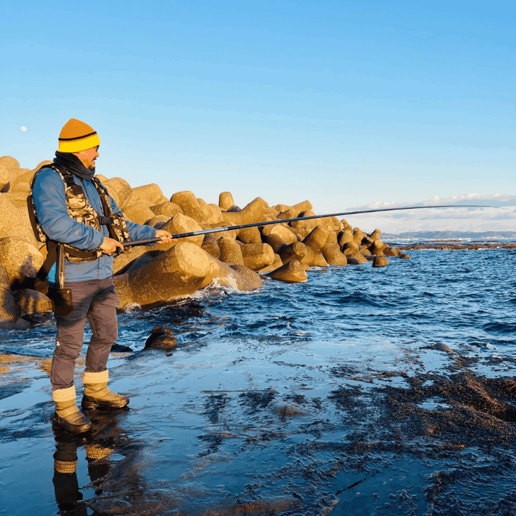 江の島の磯からDAIWA 波路で釣り。