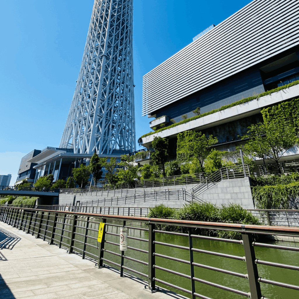 スカイツリーの下でハゼ釣り