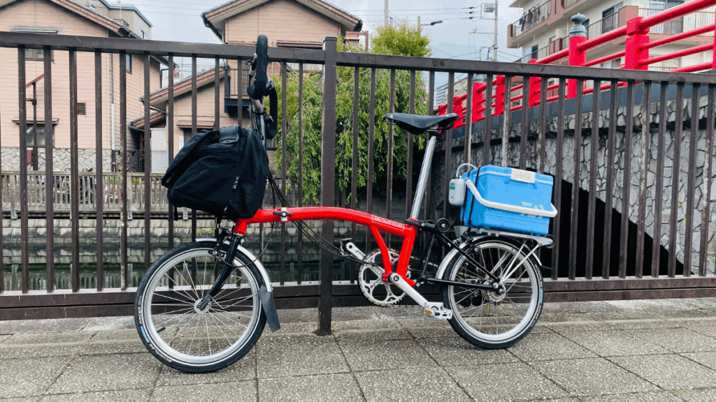 ブロンプトンに乗って、佃堀でハゼ釣り